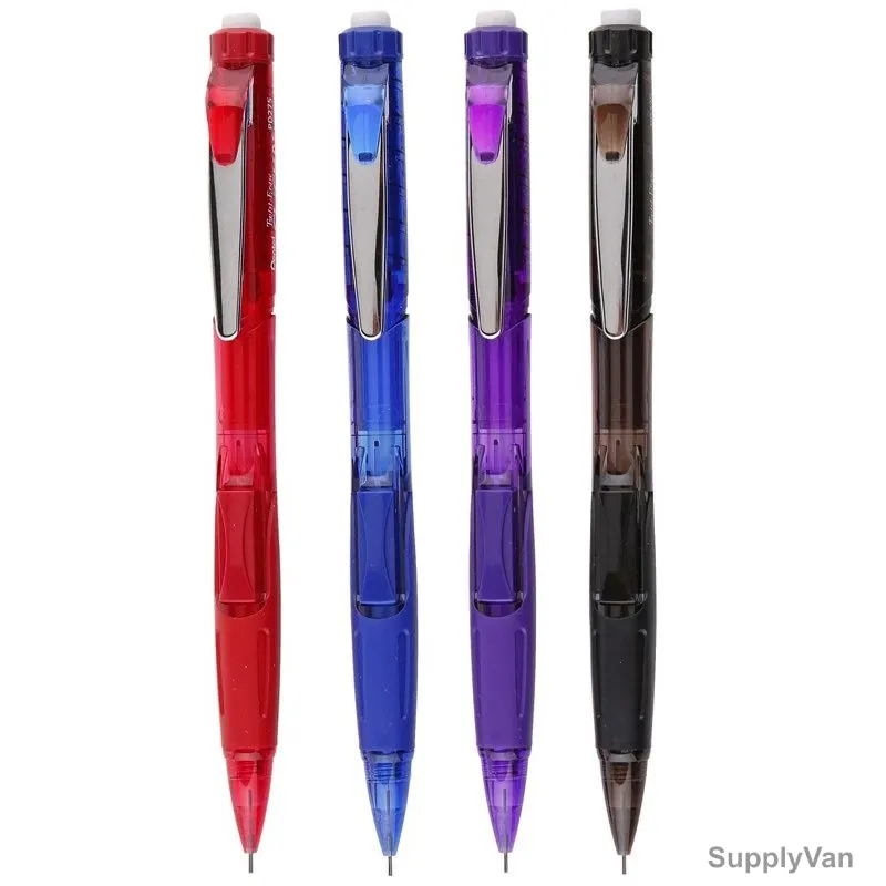 Pentel Twist Eraser Click Mechanical Pencil, PE-PD275-04E, 0.5MM, Assorted Colors, 48 Pcs/Set