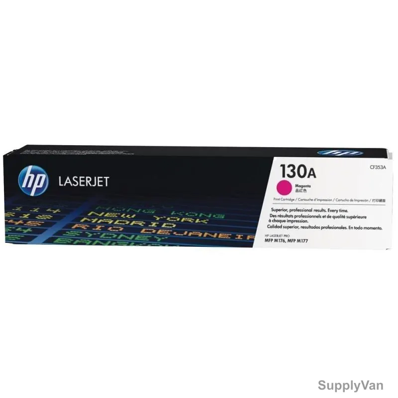 HP Original LaserJet Toner Cartridge, CF353A, 130A, Magenta