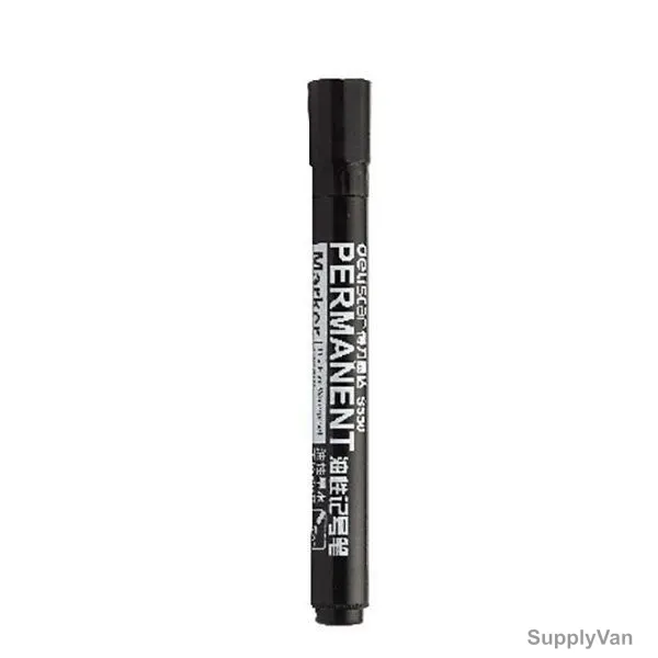 Deli Permanent Marker, ES550A, Black, 12 Pcs/Pack