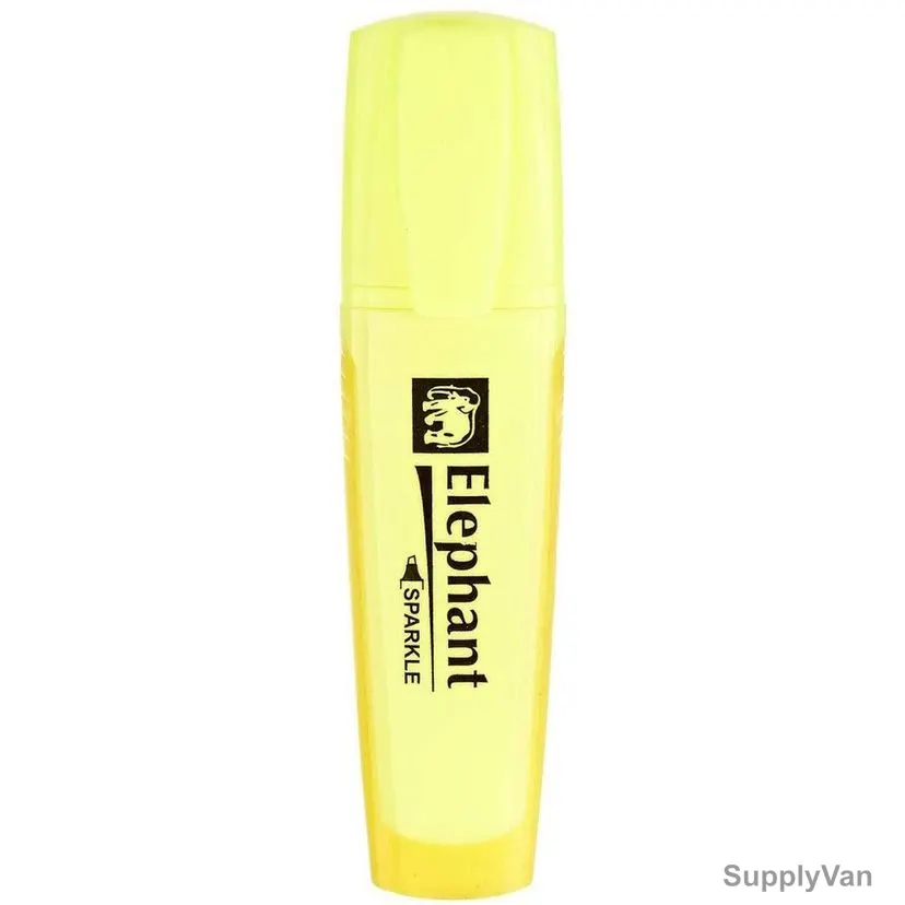 Elephant Highlighter, Sparkle, 2-5MM, Yellow, 8 Pcs/Pack