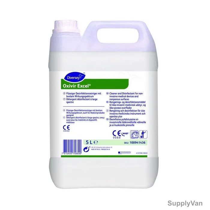 Diversey Broad Spectrum Cleaner and Disinfectant, Oxivir Excel, 5 Ltrs