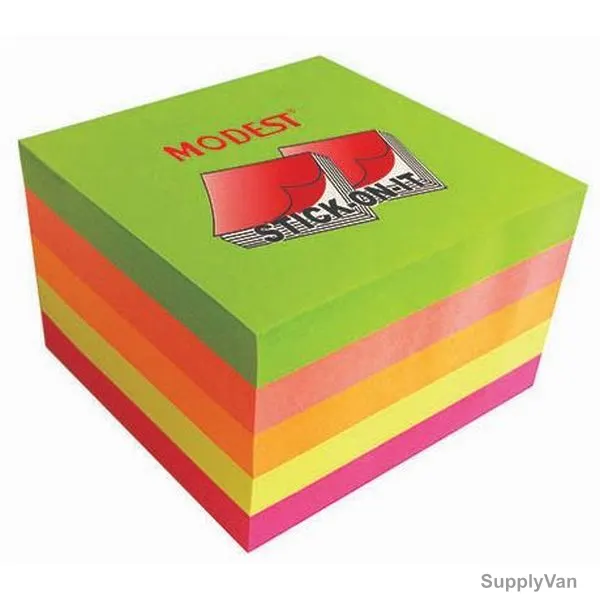 Modest Sticky Note, MS6530N, 1.5 Inch Width x 2 Inch Length, Neon Assorted, 5 Pads/Pack