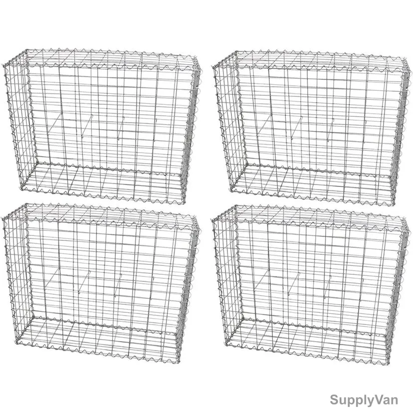 Admax Gabion Basket With Outdoor Spiral, ADG109530410, Galvanized Steel, 100CM Length x 95CM Height, 4MM Wire Dia