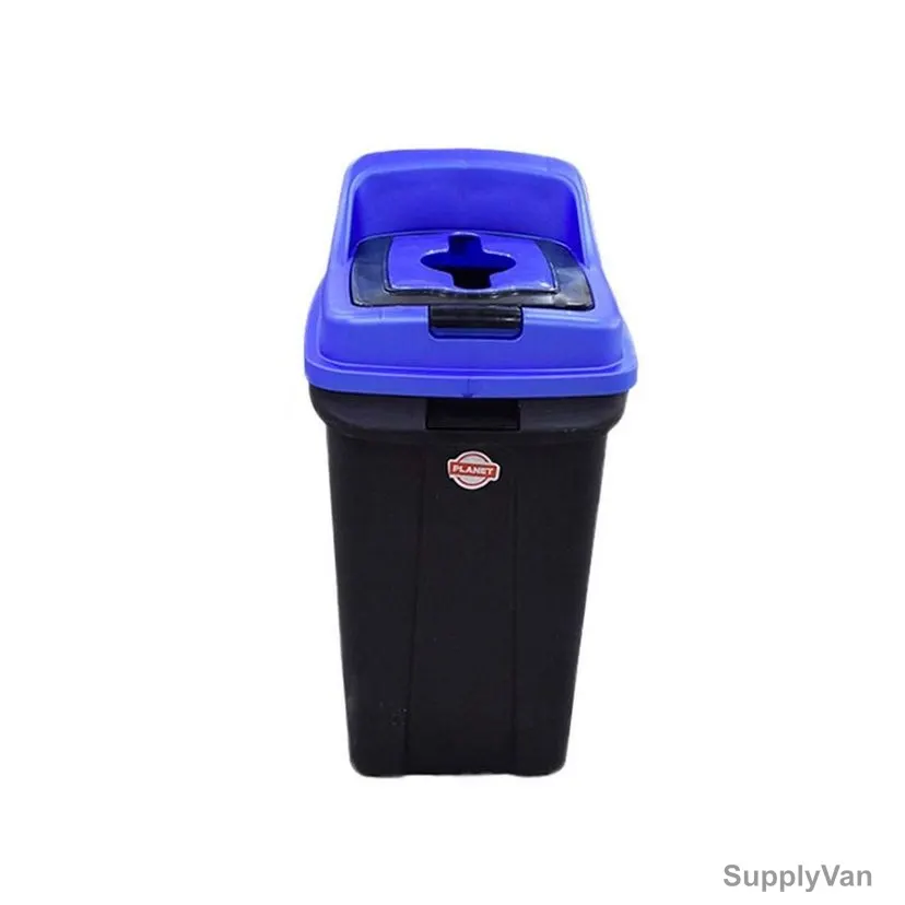 Akc Garbage Bin, GC100K-70, Plastic, 70 Ltrs, Black/Blue — image 1