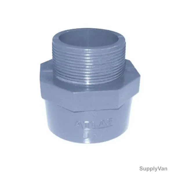 Atlas Male Adaptor, MA110X4, UPVC, BSP, 110MMx4 Inch Male