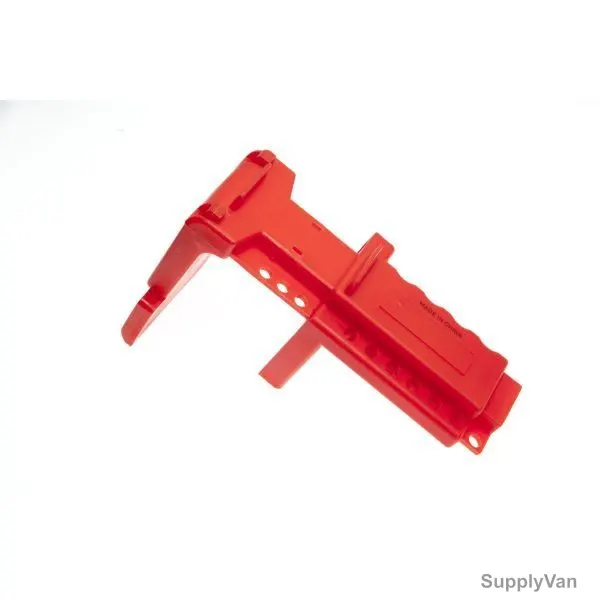 Loto-Lok Ball Valve Lockout, VL-BV-3863SL, Polypropylene, 38-63MM, Red