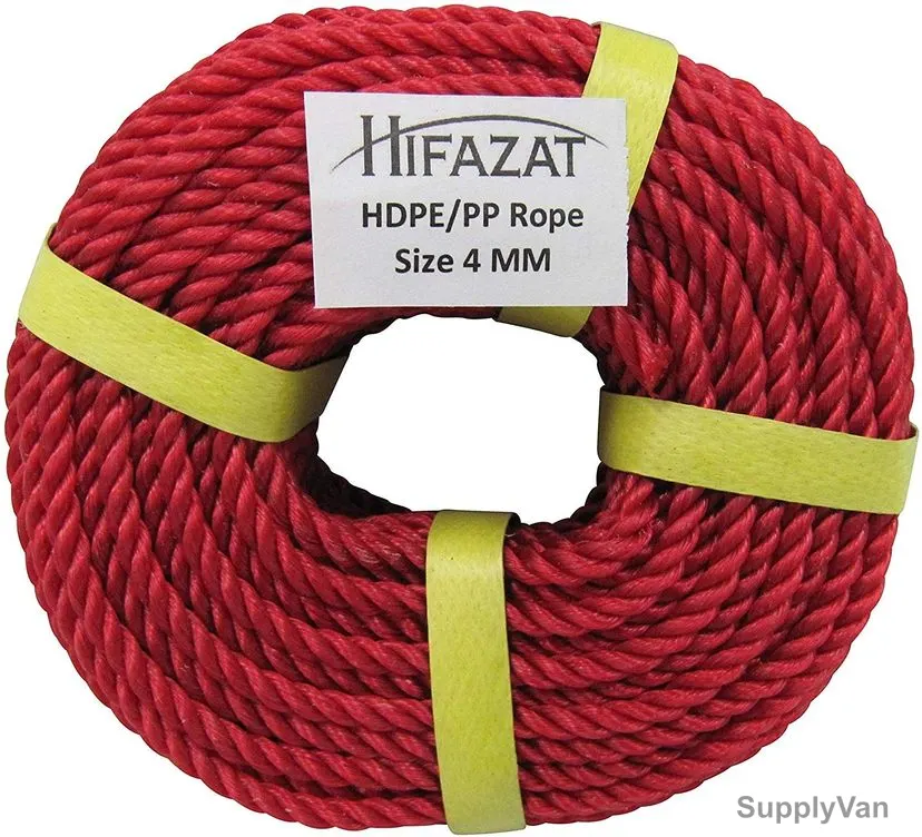 Hifazat Rope, SHGT-NRR-440, Nylon, 4MM x 36.5 Mtrs, Red