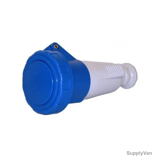 Gewiss Straight Connector, GW62037, IP67, 32A, 2P+E, Blue