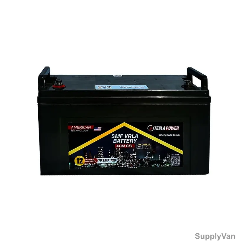 Tesla AGM Monoblock VRLA Battery, TPSMF120, 12V, 120 Ah