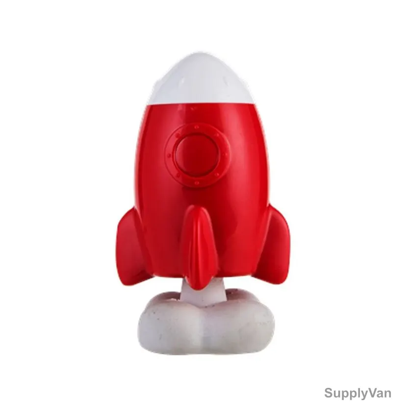 Deli Rocket Shape Pencil Sharpener, ER00601, 1 Hole, 8MM Hole Dia, Red
