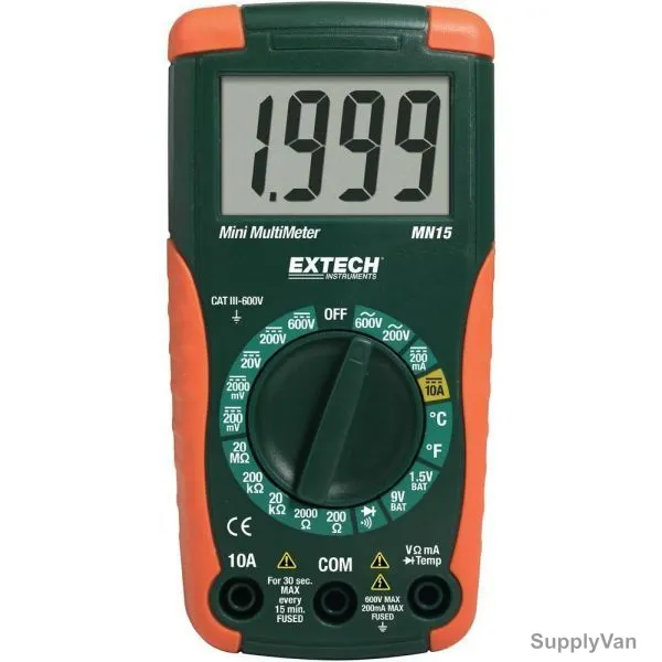 Extech Multimeter, MN15A, -20 to 750 Deg.C