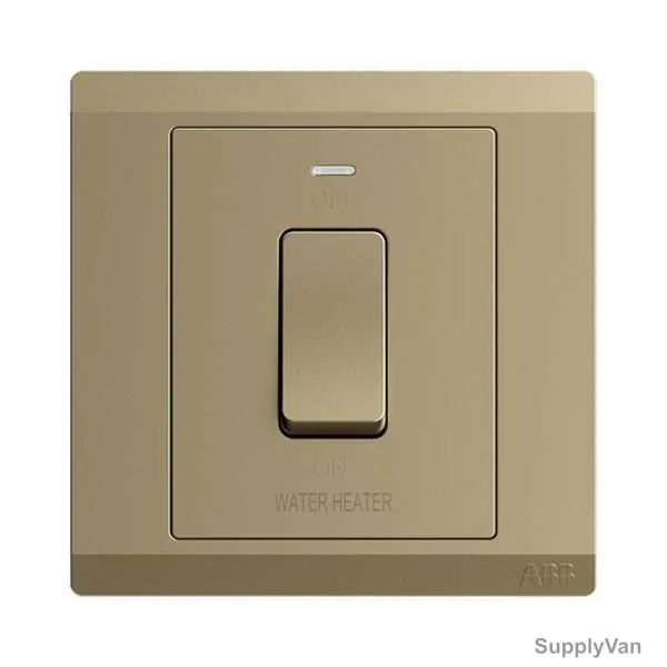 Abb DP Switch With Neon, BL171WH-PG, Inora, 1 Gang, 1 Way, 20AX, Royal Gold — image 1