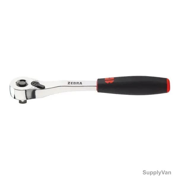 Wurth Ratchet Wrench With Lever Reversal, 071201201, Zebra, 1/2 Inch Drive Size, 48 Teeth, 250MM Length — image 1