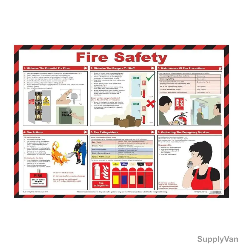 Fire Safety Poster, L083, Paper, 42CM Width x 59CM Length — image 1