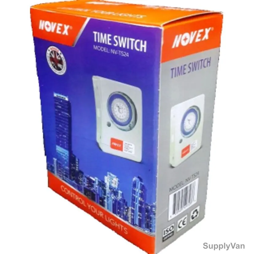 Novex Mechanical Timer Switch, NV-TS24-UTH, 24 Hrs, 230V, 20A — image 1