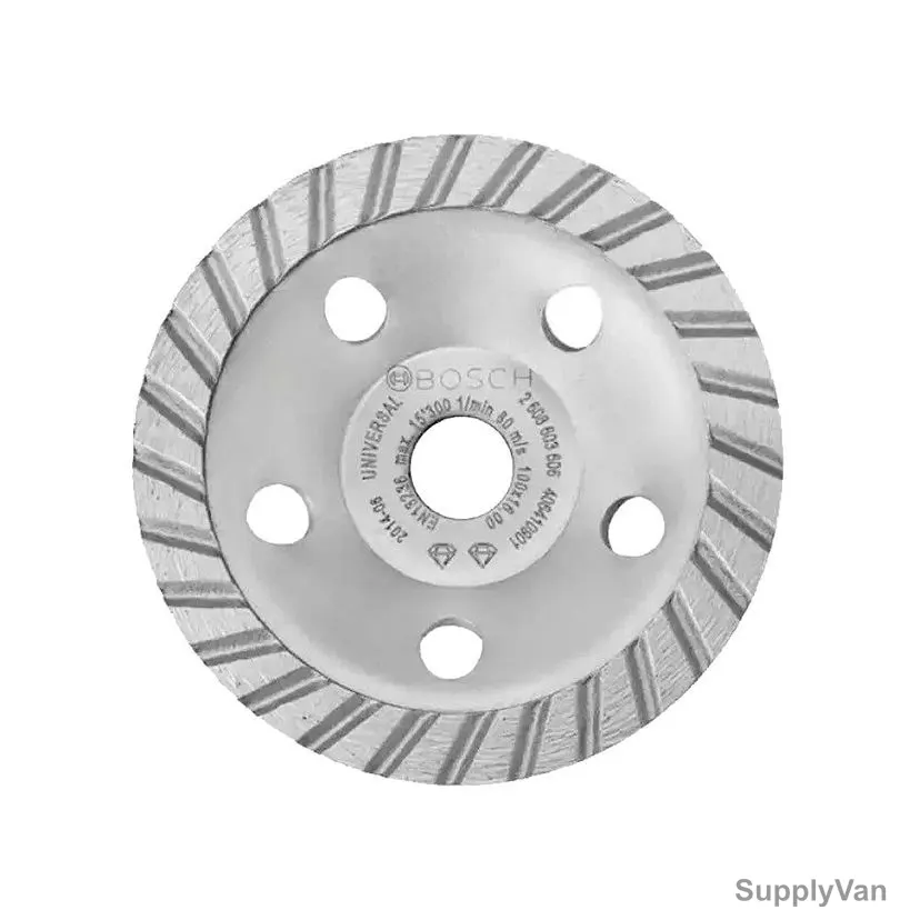 Bosch Turbo Diamond Cup Grinding Wheel, 2608603606, 16MM Bore Dia x 100MM Dia