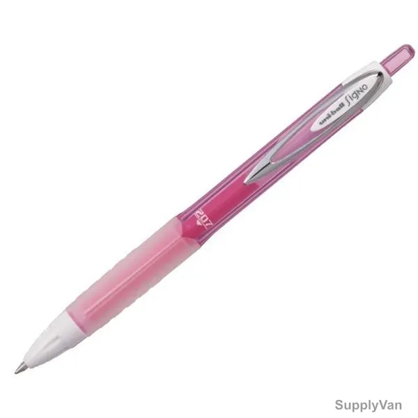 Uni-Ball Retractable Gel Ink Pen, UMN207F-PK, Signo Fancy, 0.7MM Tip, Pink, 12 Pcs/Pack