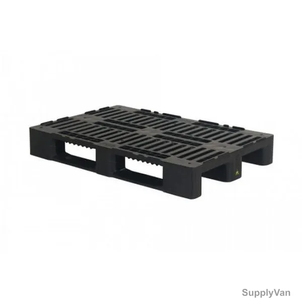 Crateco Pallet, Plastic, 60CM Width x 80CM Length, Black