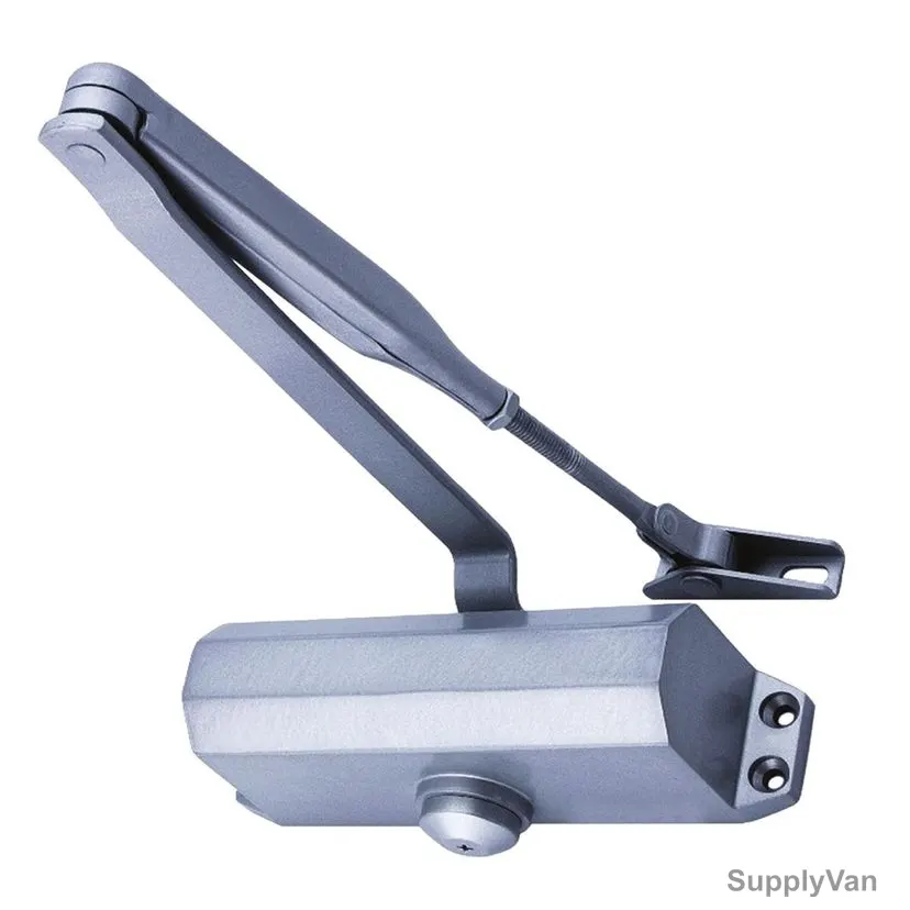 Dorfit Door Closer, DT071C-SL, Zinc, 800-1000MM Door Width, 40-65 Kg Weight Capacity, Silver — image 1