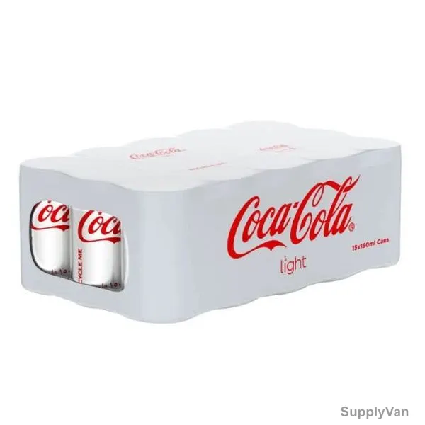 Coca-Cola Light Coke Can, Carbonated, 150ML, 15 Pcs/Pack