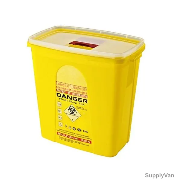 Dailymag Sharp Container, DMS-F23, 38CM Height x 24CM Width x 37CM Length, 23 Ltrs, Yellow