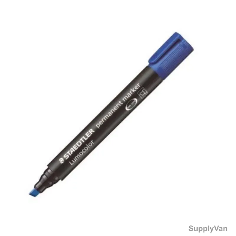 Staedtler Lumocolor Permanent Marker, ST-350-03, 2.0-5.0MM Tip Size, Blue, 10 Pcs/Pack