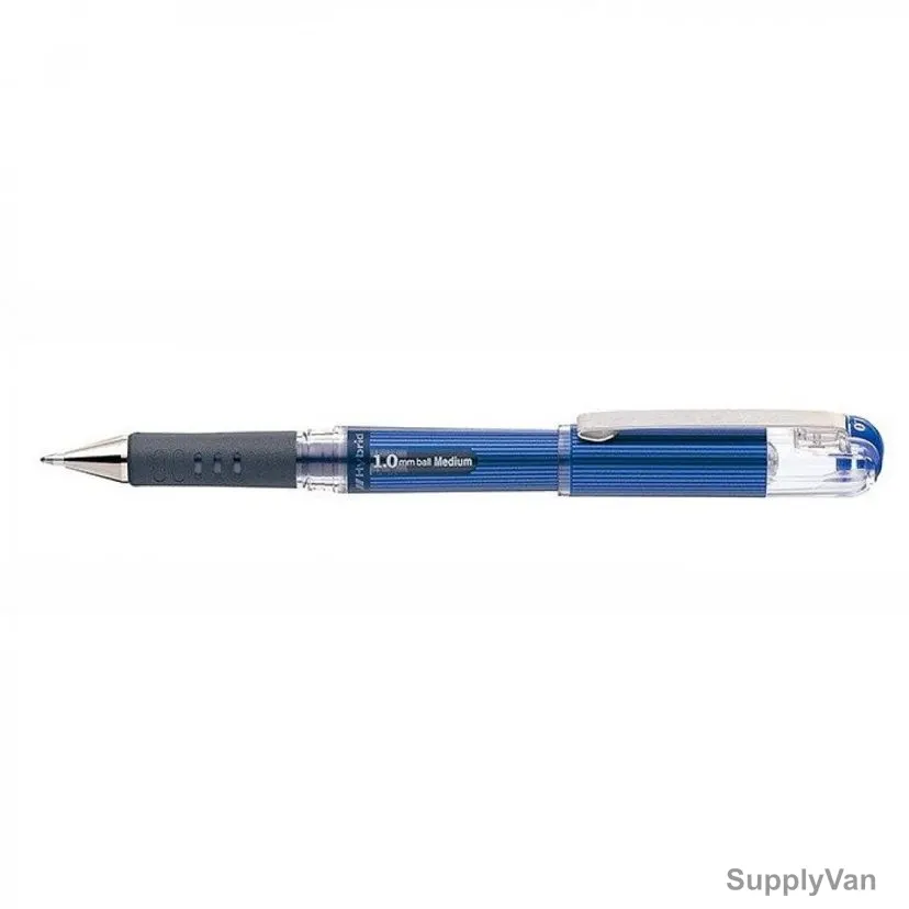 Pentel Hybrid Grip DX Gel Roller Pen, PE-K230-C, 0.7MM Tip, Blue, 12 Pcs/Pack