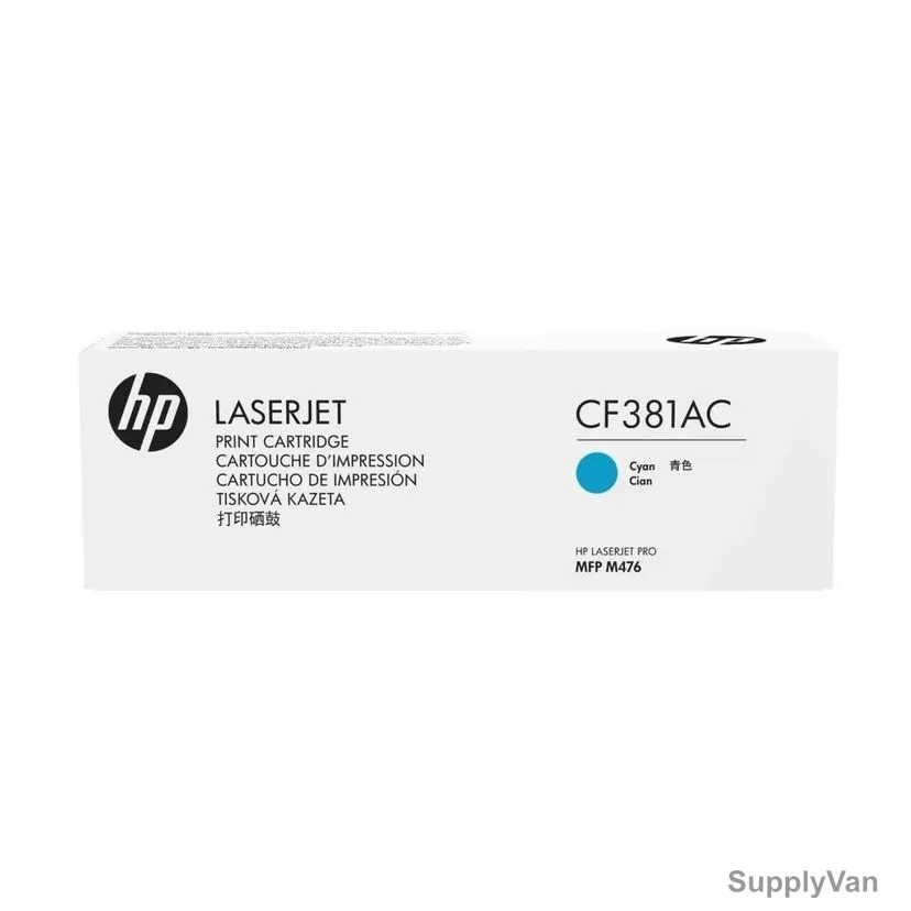 HP Contract LaserJet Print Toner Cartridge, CF381AC, 312A, 2700 Pages, Cyan — image 1