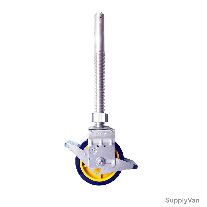 Unique Caster Wheel With Adjustable Jack, USCW-6, Aluminium, 6 Inch