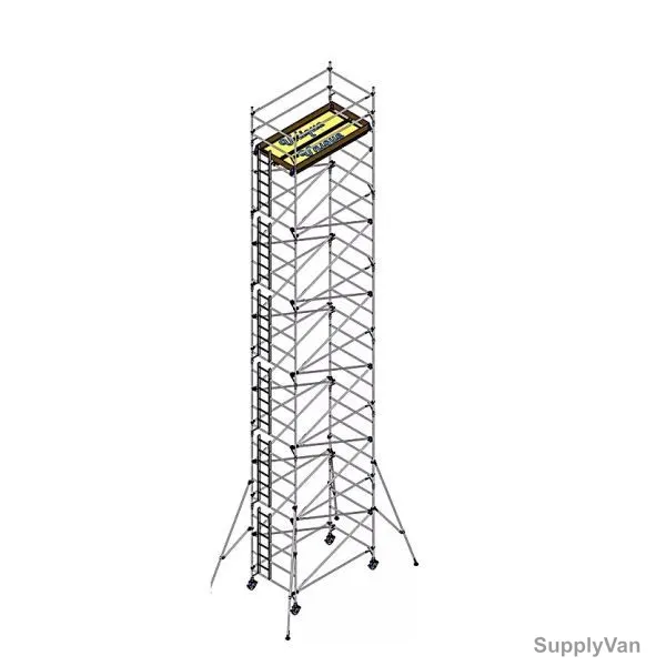 Unique Double Width Scaffolding Tower, USDW-13-30, Aluminium, 13.30 Mtrs, 250 Kg — image 1