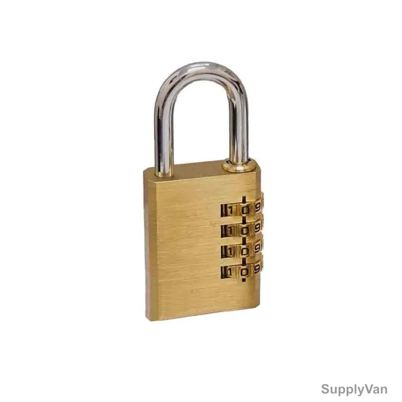 Dorfit Combination Padlock, DTPC40, Brass/Steel, 40MM