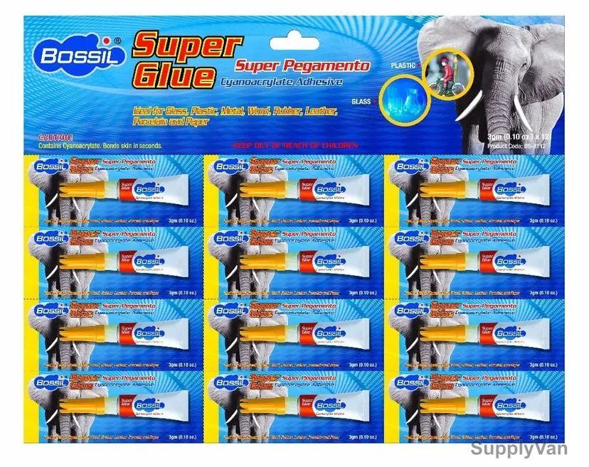 Bossil Super Glue, BS-8112, Economy Pack, 3g