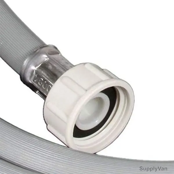 Washing Machine Inlet Hose, Plastic, 2 Mtrs, 3/4 Inch BSP, Grey