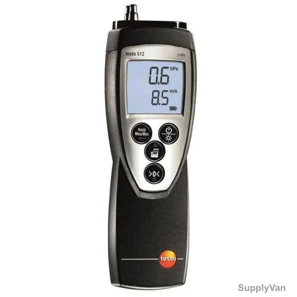 Testo Differential Pressure Meter, 512, 0 to +200 hPa, LCD, 9V