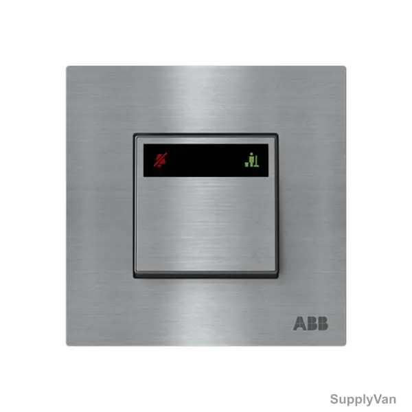 ABB DND/MUR Corridor Unit With LED and Bell, AM40344-ST, Millenium, 1P, 2 Gang, 10A, Stainless Steel — image 1