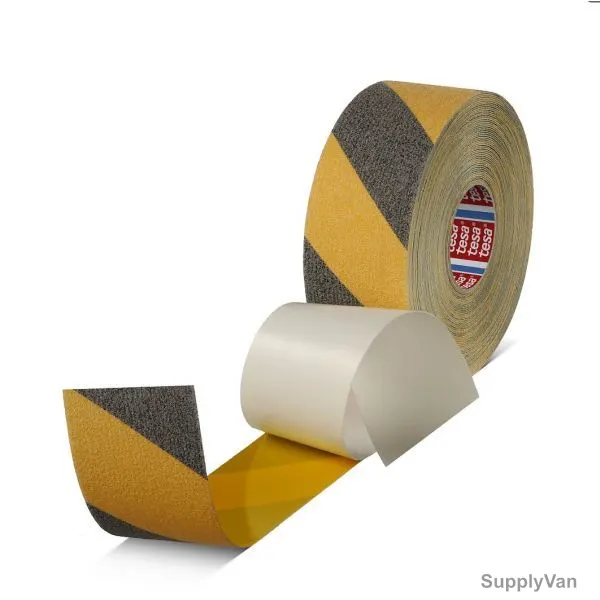 Tesa Anti Slip Tape, 60951, Professional, 50MM x 15 Mtrs, Black and Yellow