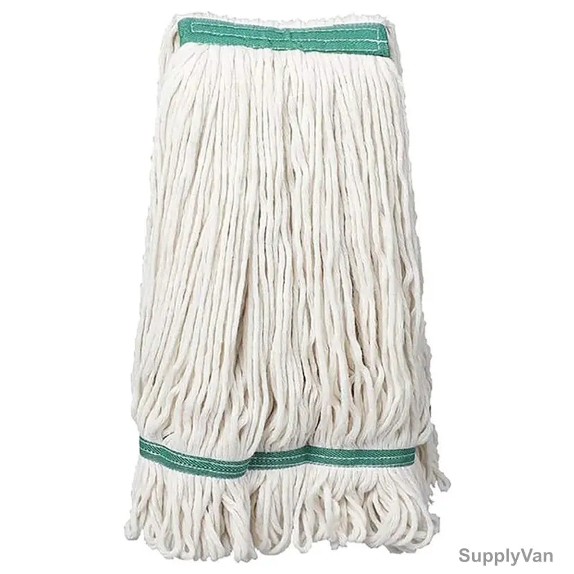 Swish Heavy Duty Commercial Replacement Kentucky Wet Mop Head, Cotton, 450GM, Green/White