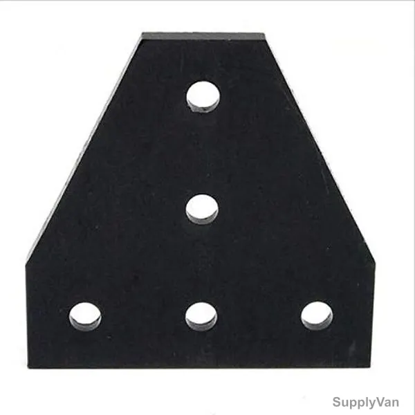 Extrusion Reinforcement T-Flat Plate, 40 Series, 5 Hole, Aluminium, 40MM