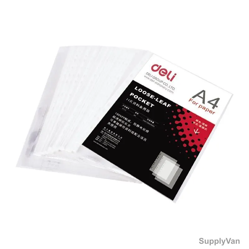 Deli Sheet Protector, E5710, Transparent, PK20