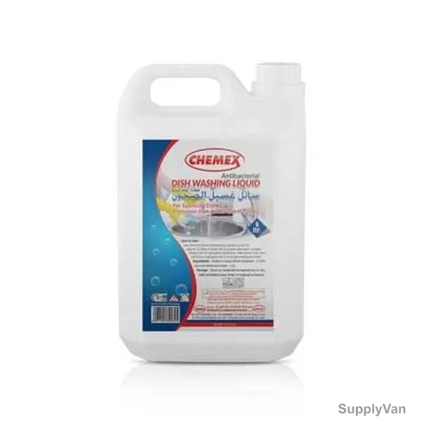 Chemex Anti Bacterial Dish Wash Liquid Cleaner, 5 Litre, 4 Pcs/Pack
