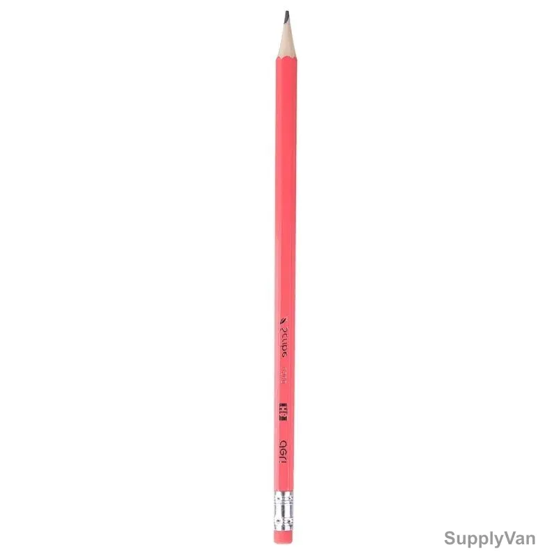 Deli HB Graphite Pencil With Eraser, EU50800, Pink, 12 Pcs/Pack