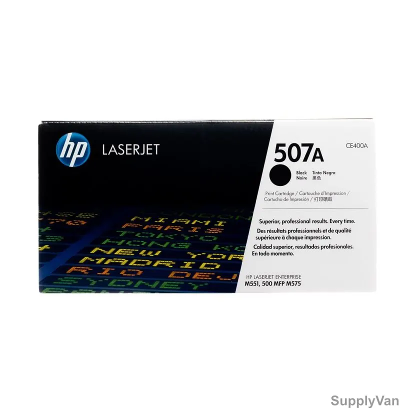 HP Original LaserJet Toner Cartridge, CE400A, 507A, Black