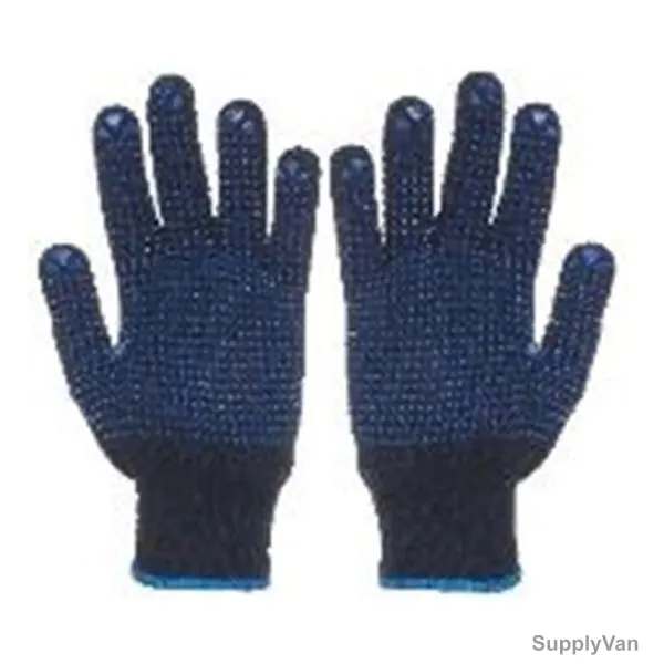 Double Side Dotted Gloves, B20, Free Size, Blue, PK12