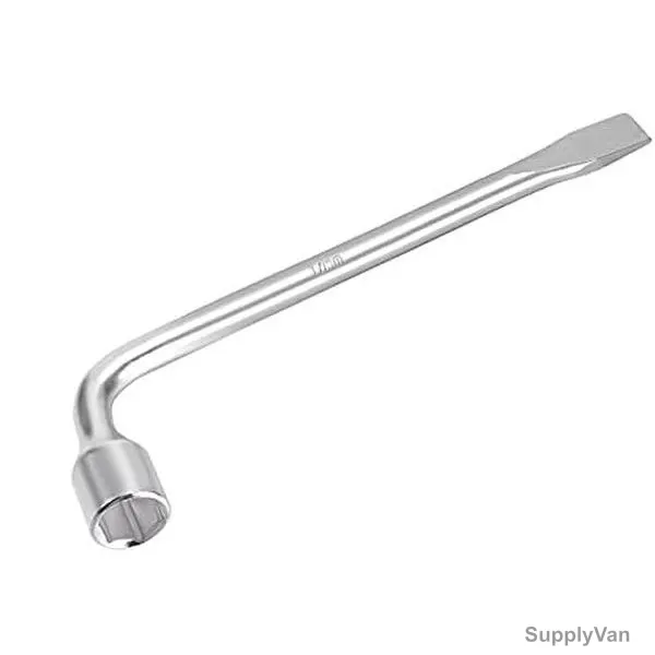 L-Type Hexagon Slotted End Socket Wrench, 17 to 24MM Drive Size, Silver, 6 Pcs/Set