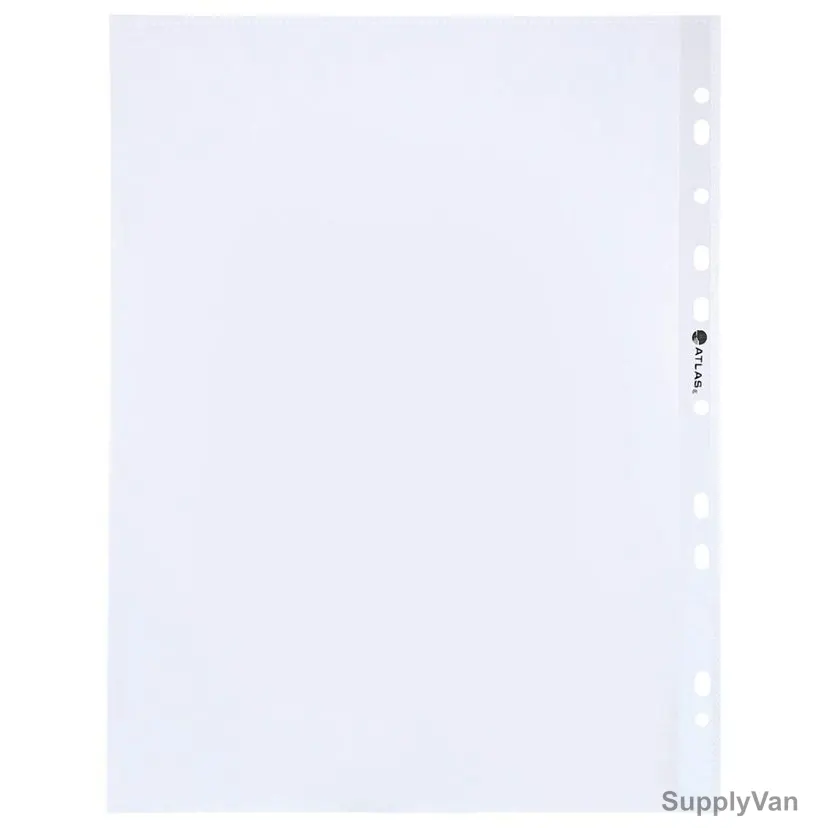 Atlas File Pocket With 11 Holes, RBI009, Plastic, 80 Micron, Clear