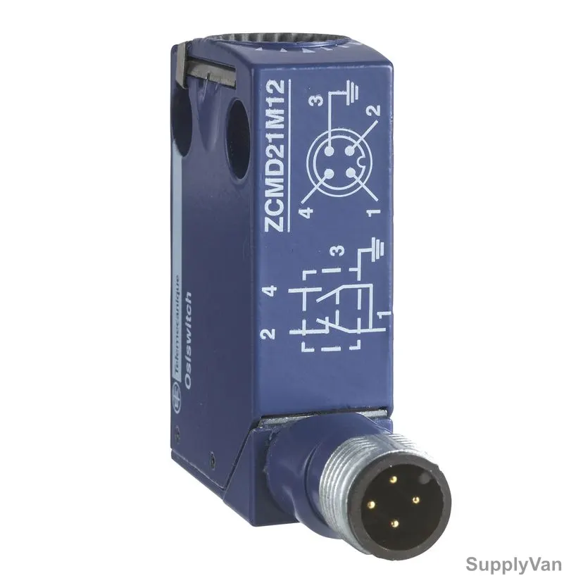 Schneider Electric Limit Switch Body, ZCMD21C12, 2P, 1NC+1NO, 5-Pin, M12 Male Connector — image 1