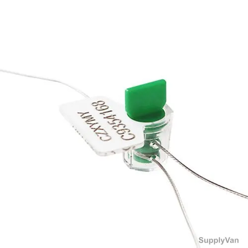 Electric Meter Security Seal, ABS/Polycarbonate, 19MM Width x 24MM Height, Green, 100 Pcs/Pack