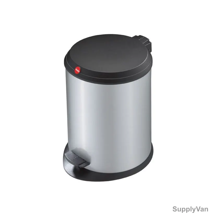 Hailo Pedal Waste Bin, HLO-0513-319, Pedal Bin T1 M, 11 Litres, Silver