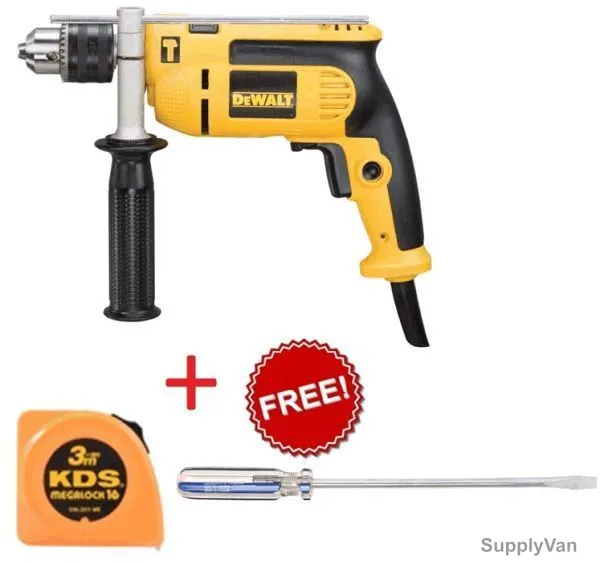 Dewalt Percussion Drill DWD024K w/Free 3Mtrs Tape and Screwdriver