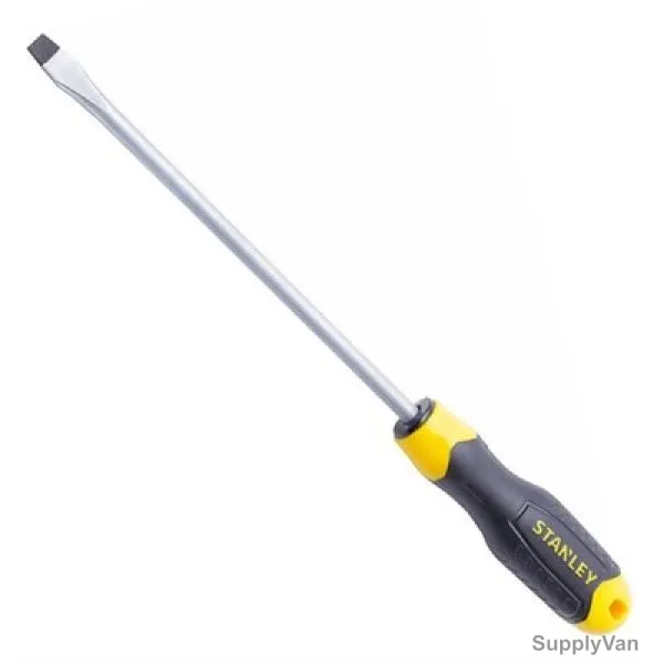 Stanley Cushion Grip Slotted Screwdriver, STMT60831-8, 8MM Tip Size x 150MM Blade Length